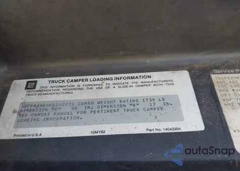 1989 Chevrolet Gmt-400 K2500 from USA, damaged, VIN 1GCFK24K9KE242271